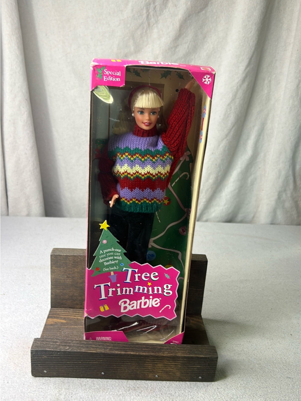 Mattel Tree Trimming Christmas Barbie Doll